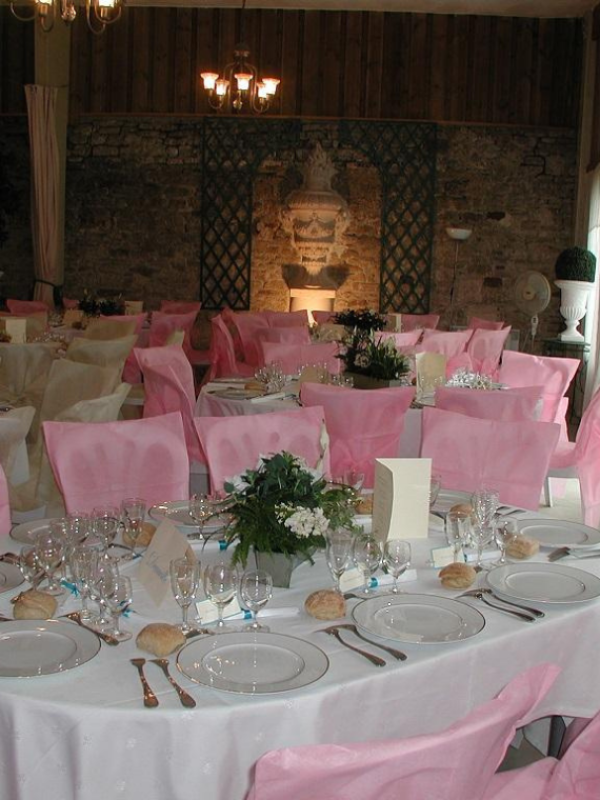 Mariage rose et blanc