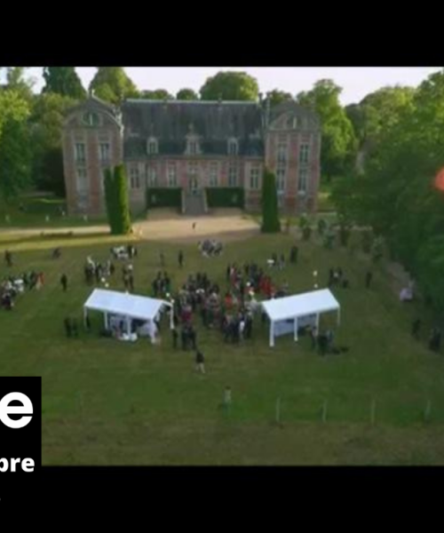 Vue aerienne de la réception - zone interdite